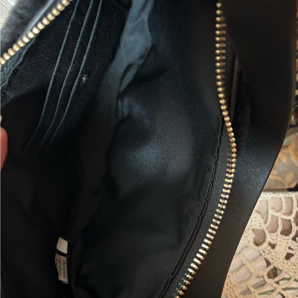 Kate Spade Smile Crescent Elegant Black Faux Fur Shoulder Bag - Picture 7 of 8